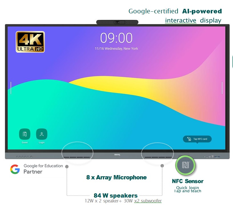 BenQ Interactive Flat Panel, RAM: 8GB, ROM: 128GB, OPS RAM: 8GB, SSD: 512GB