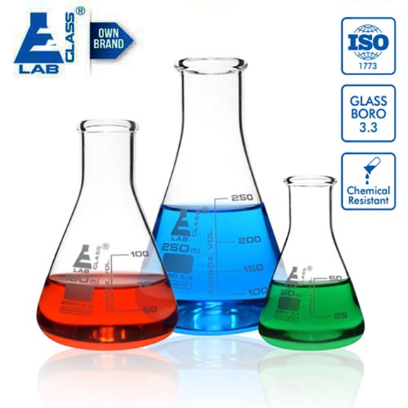 Conical Flask 150ml (Erlenmeyer Flask) Borosilicate Glass Chemical Resistant