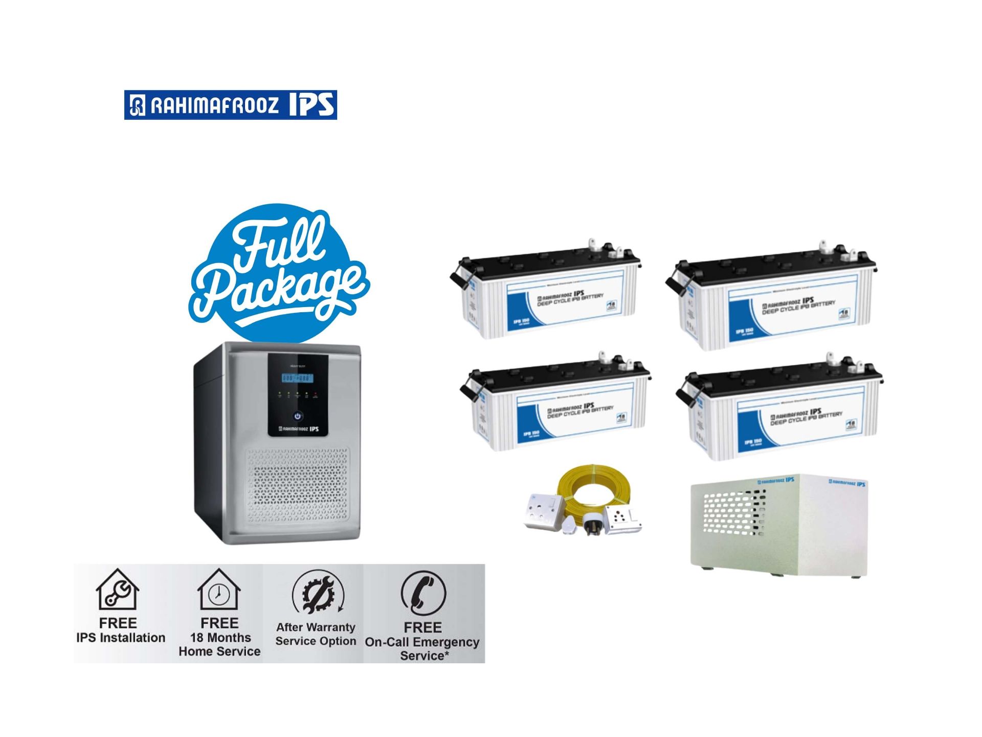 Rahimafrooz RZ-3.7KVA IPS Inverter and Battery Full Package
